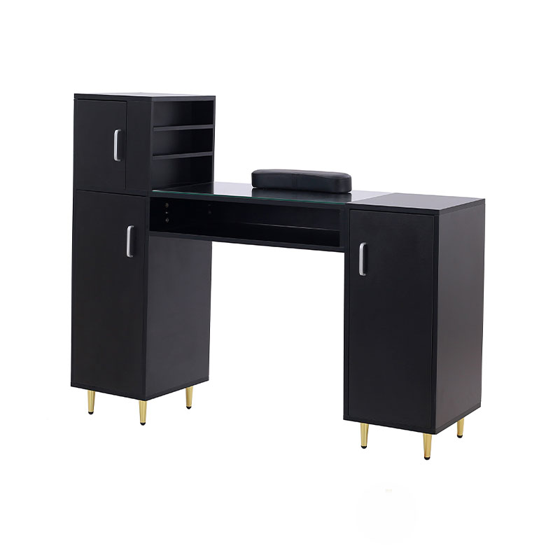 میز فن آوری ناخن شیشه ای میز مانیکور HZ2024BK / HZ2024W