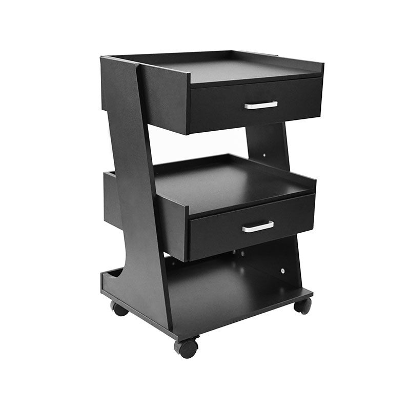 HZ2082BK / HZ2082 گاری گاری سالن با چرخ گاری چرخدار ایستگاه آرایشگاه با کشو