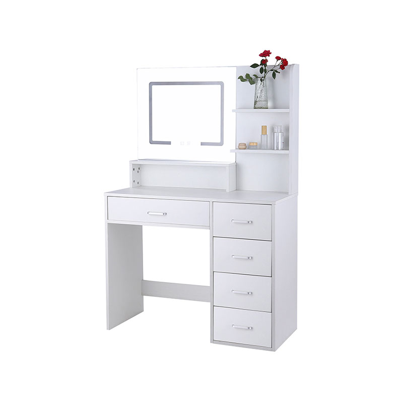 HZ3041 فضای ذخیره سازی مدرن مدرن با آینه LED بزرگ و میز آرایش