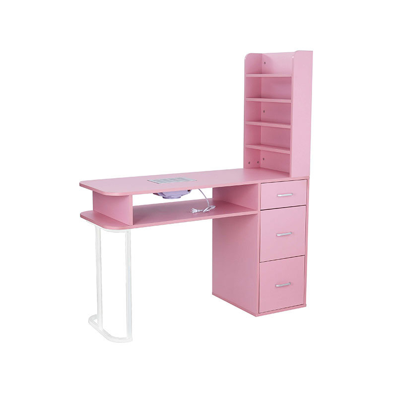 میز ناخن سالن زیبایی HZ2040PK با گردگیر و کوسن مچ دست