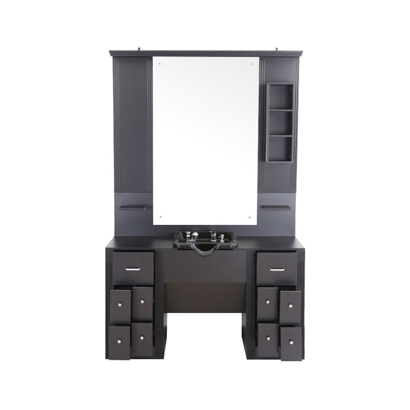 روشویی آرایش بزرگ HZ2039 مشکی با کابینت های سبک