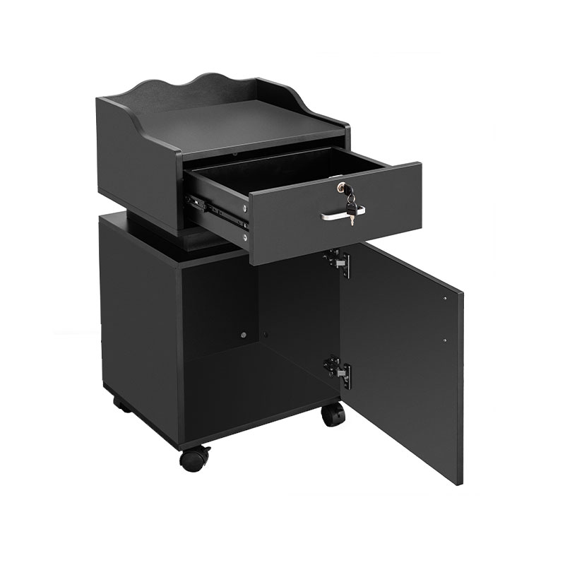 کابینت ذخیره سازی ایستگاه سالن سالن مشکی HZ2021 با چرخ