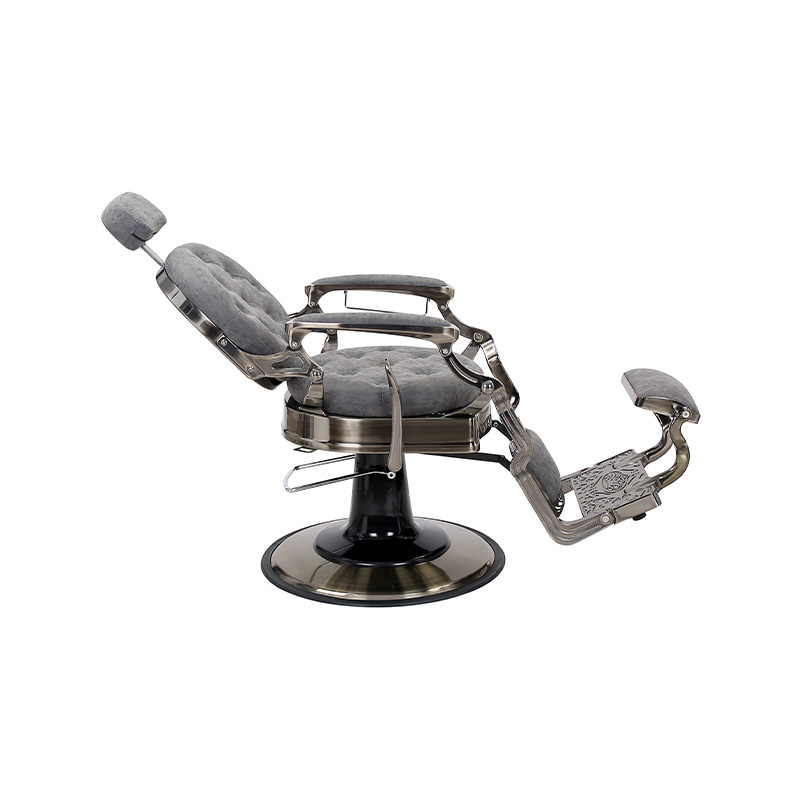 صندلی آرایشگری کوسن گرد خاکستری HZ8799QM