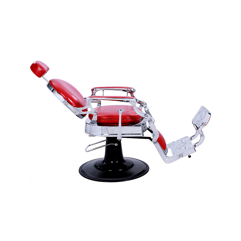 صندلی آرایشگر با فریم نقره ای براق قرمز HZ8799DR