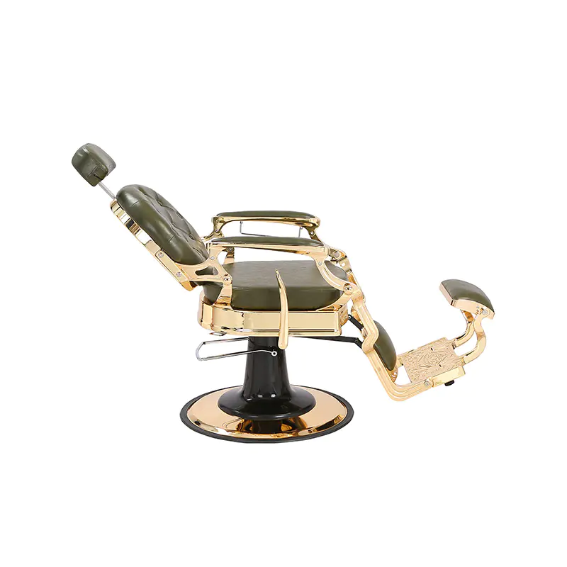 صندلی آرایشگری HZ8799B-K / HZ8799B-R / HZ8799G-R / HZ8799H-Z مشکی با قاب طلایی