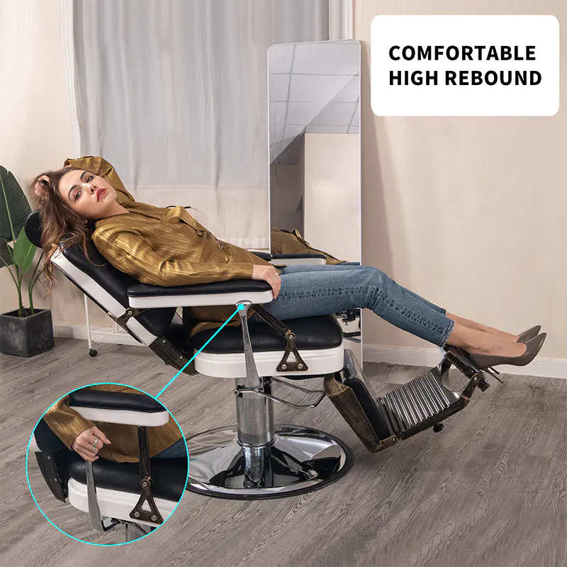 صندلی آرایشگر لینکلن HZ8753BK / HZ8753GR / HZ8753RD مشکی قدیمی