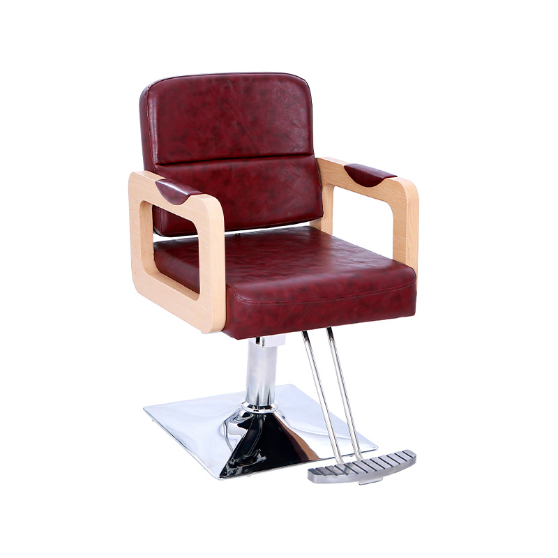 HZ87131 صندلی سالن صندلی چوبی چرم زنده رنگ خوک