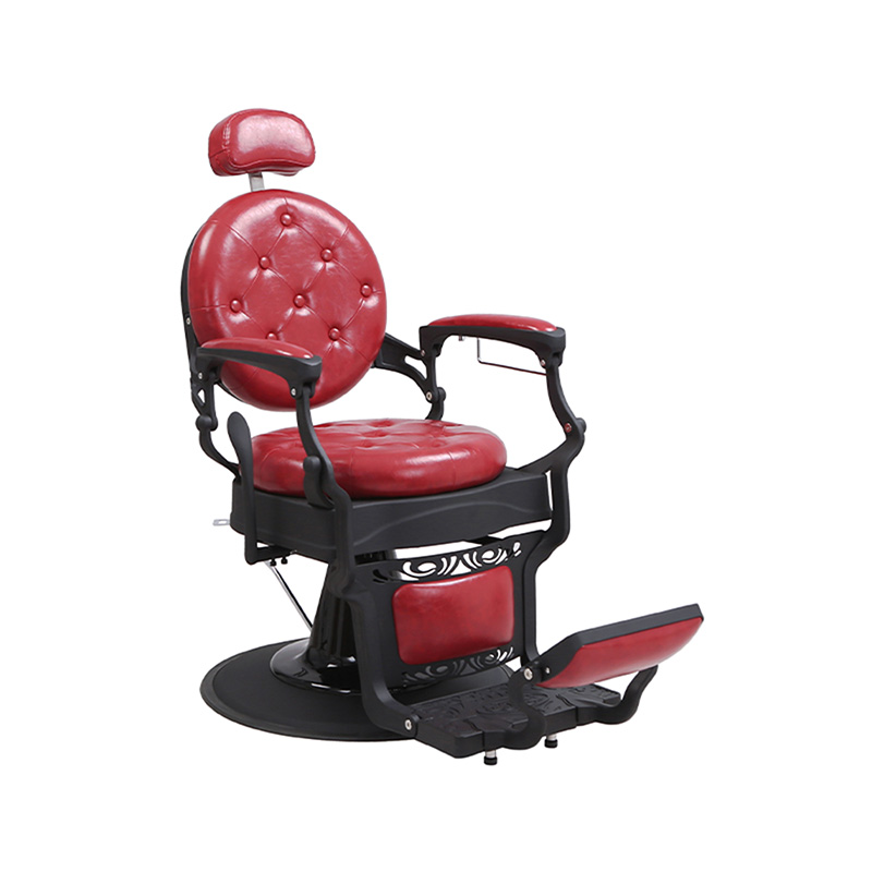 صندلی آرایشگر کتانی شسته شده بورگوندی Vintage HZ8799MS