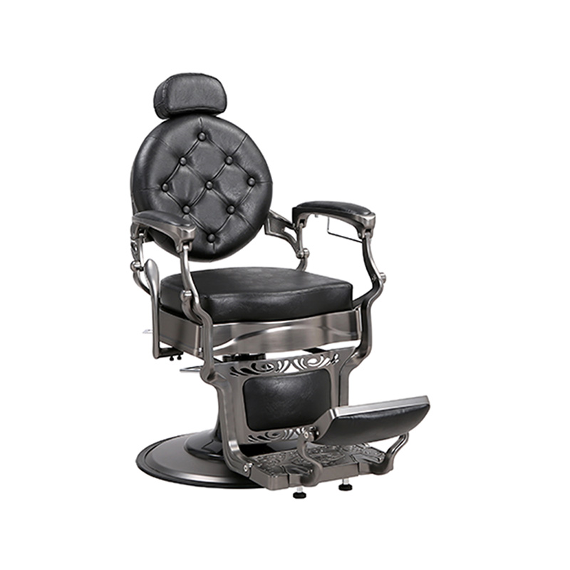 صندلی آرایشگری هیدرولیک یکپارچهسازی با سیستمعامل HZ8799Q-H Gun با کوسن مربع خاکستری