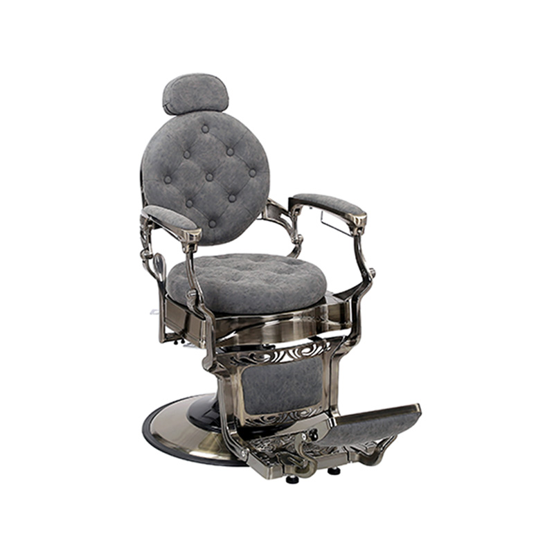 صندلی آرایشگری کوسن گرد خاکستری HZ8799QM